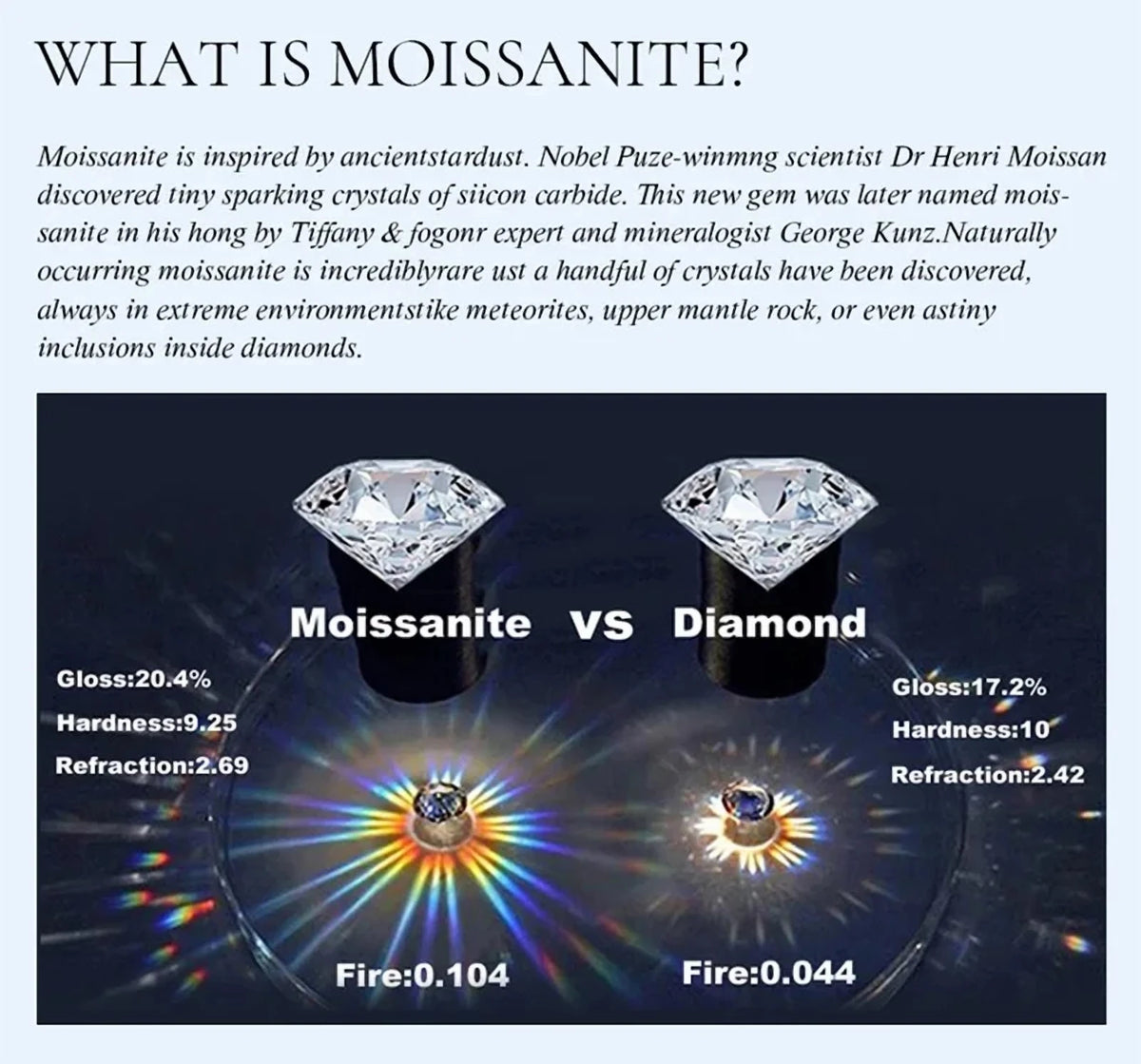 Luxurious 14K Gold Moissanite Ring Brushed Minimalist Unique Platinum Pt950 Rings for Women Fine Jewelry Gift