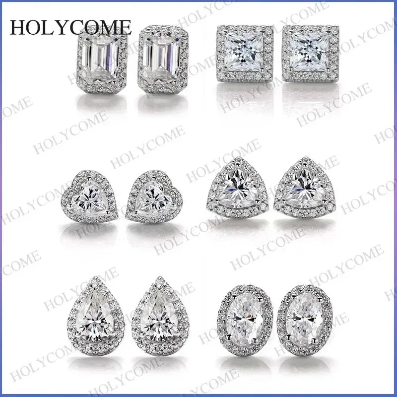 18k White Gold Plated All  Lab Diamond Rings Adjustable Sparkling Wedding Band 10K 14K PT950 Fine Engagement Jewelry for Women