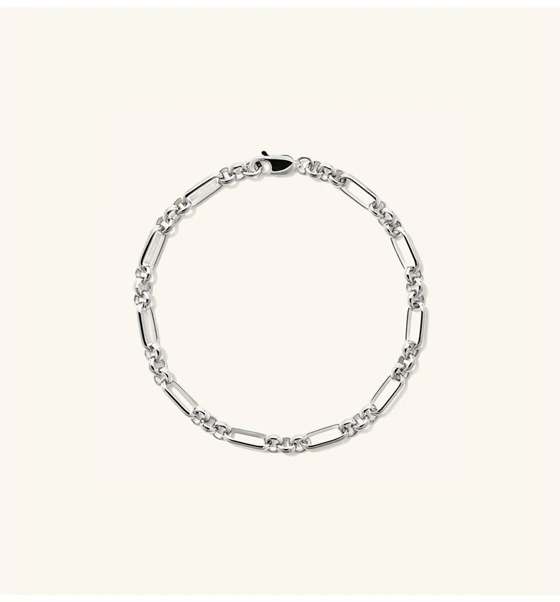 Light Luxury Minimalist 925 Sterling Silver Trendy KUC Fine Jewelry Chains Design Bracelet for Girls Women