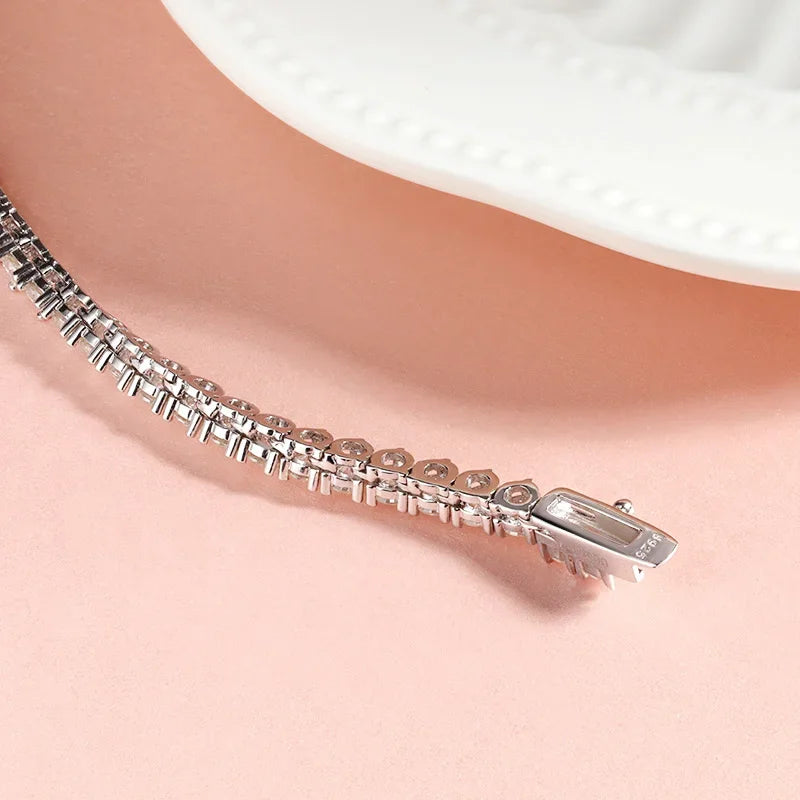 FCGJHW Full Diamond Gradient Zircon or Moissanite Tennis Necklace for Women Man Party Jewelry 925 Sterling Silver Chain 2026