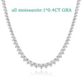 FCGJHW Full Diamond Gradient Zircon or Moissanite Tennis Necklace for Women Man Party Jewelry 925 Sterling Silver Chain 2026