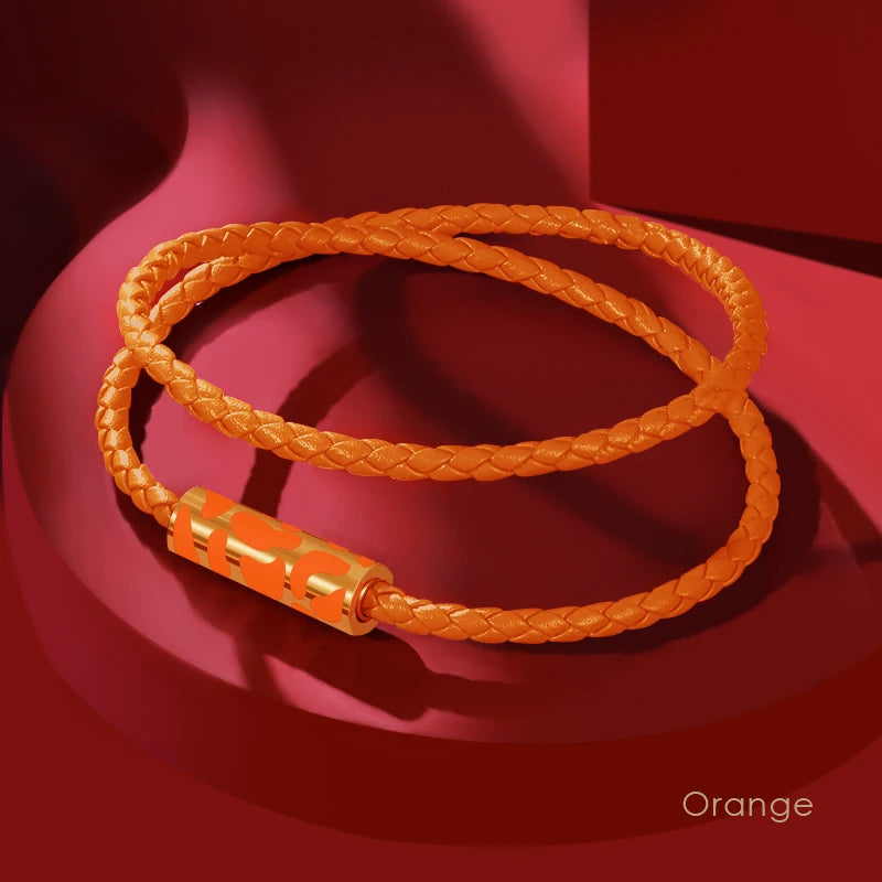 Classics Leopard Bracelets Double Layer Bracelets for Women Stainless Steel Leather Bracelet Female Fashion Jewelry Couple Gift