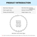 Rrjzz 5mm&4.5mm&4mm D-Color Moissanite Climber Bracelet for Women CZ Lab Imitation Diamond 18CM Charm Bracelets Jewelry Gifts