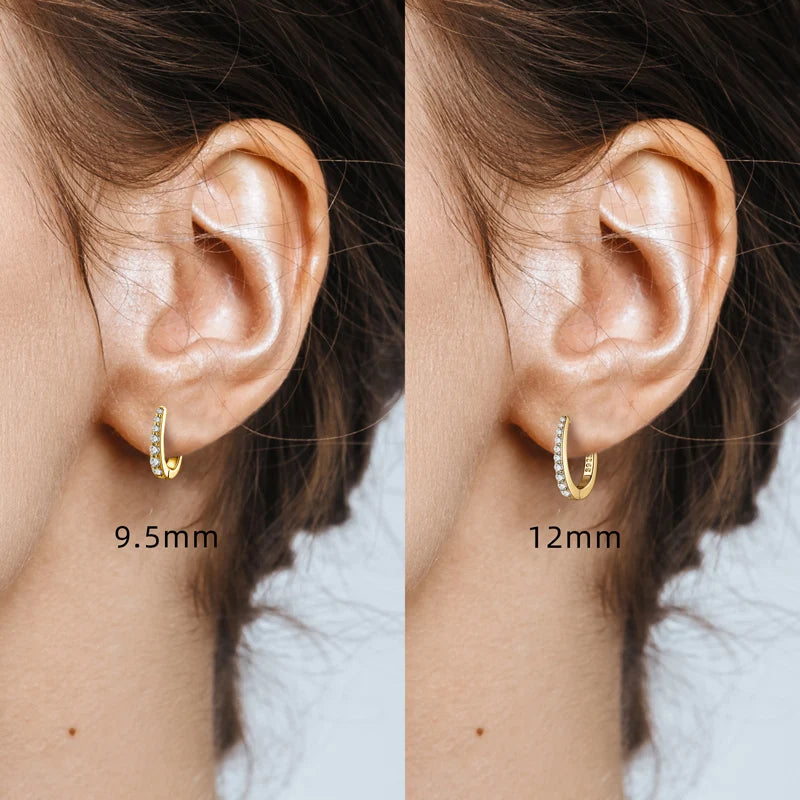 IOGOU S925 All D Moissanite Clip Earrings U Shaped Hoop Huggie 925 Silver for Woman Certified Fine Jewelry Wedding Birthday Gift