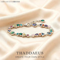 Paradise Journey Bracelets New Colourful Link Chain 925 Sterling Silver Fashion Jewelry Boho Gift For Women