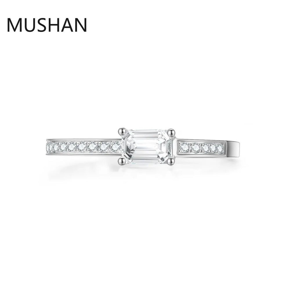 MUSHAN Luxury Custom 14K 18K Gold Rings Band Jewelry With Moissanite Diamond Lab Grown Gemstones Diamond Wedding Ring For Women