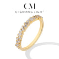 CHARMING Elegant Moissanite Rings Sparkling Lab Diamond 925 Sterling Silver for Women Wedding Band Fine Jewelry Gifts Hot Sale