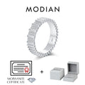 MODIAN Exquisite D Color Moissanite Ring 925 Sterling Silver Fashion Stackable Eternity Band Rings For Women Fine Jewelry