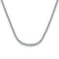 EWYA 100% Real Moissanite Diamond Necklace for Women 18k White Gold Plated 925 Sterling Silver Chains Necklaces Fine Jewelry
