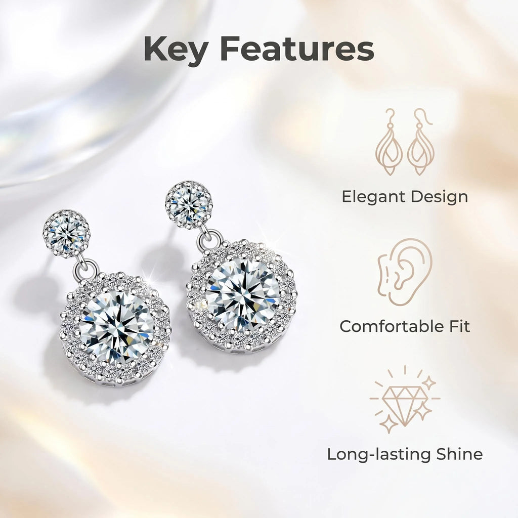 925 Sterling Silver Earrings Exquisite Cute Fashion for Women Wedding Jewelry Classic Female Accessories High Quality Gift Party