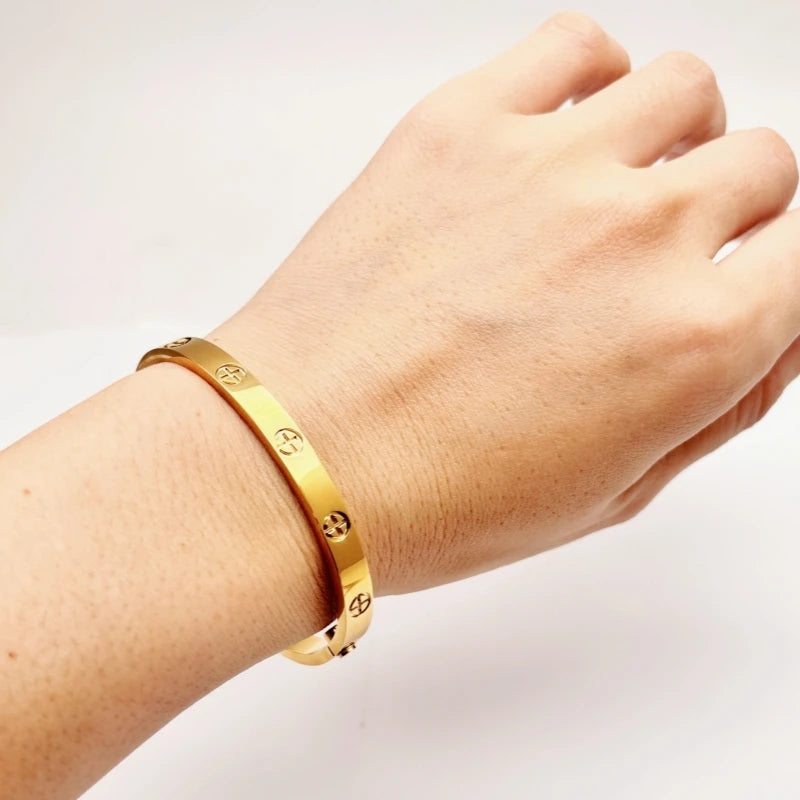 Luxury Brand Jewelry Fashion Stainless Steel Charm Luxury Jewelry LOVE Bangle SCREW Cartierred Bracelets