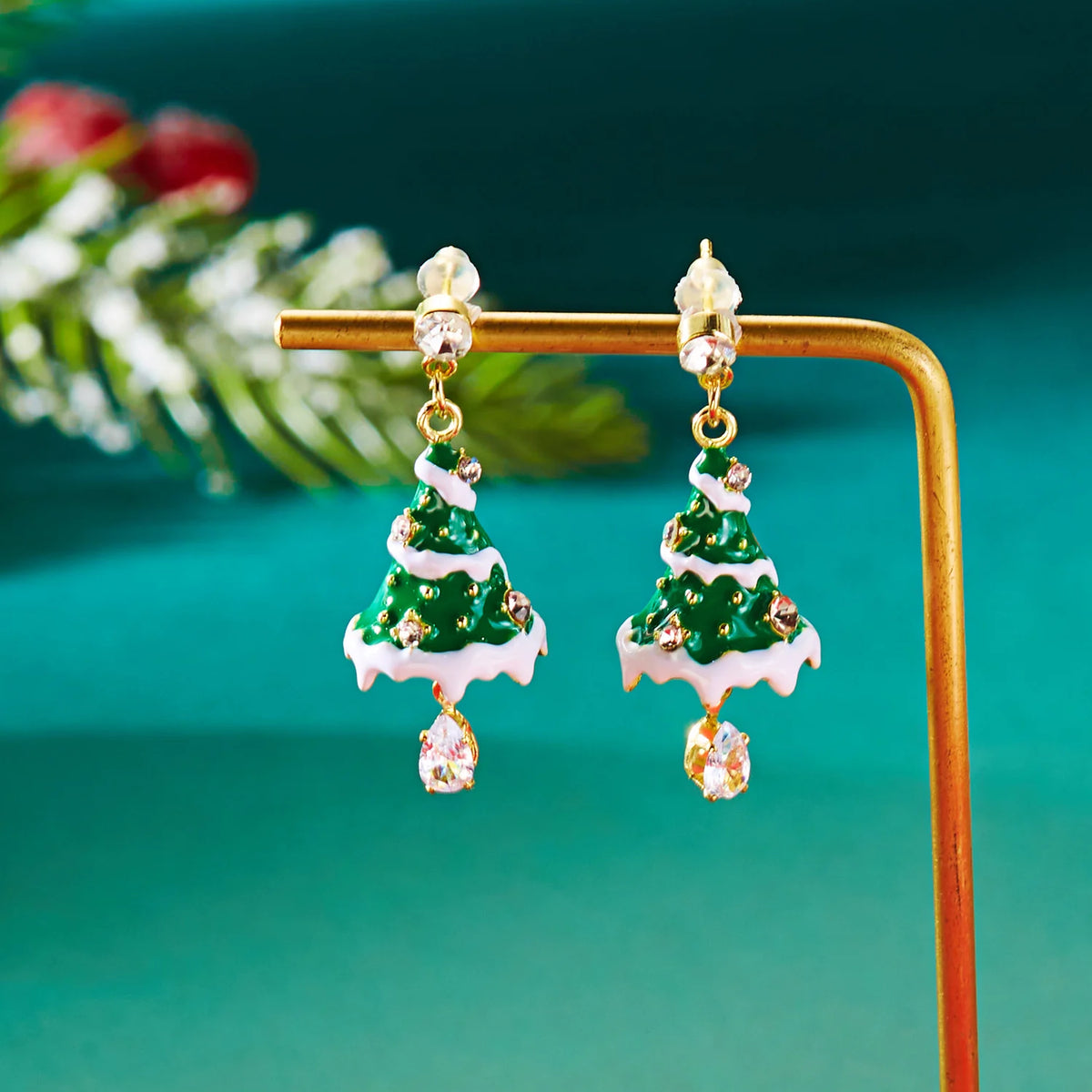 Christmas Hoop Earrings For Women Xmas Tree Snowflake Candy Cane Bell Large Circle Earring Holiday Party New Year Jewelry Gift