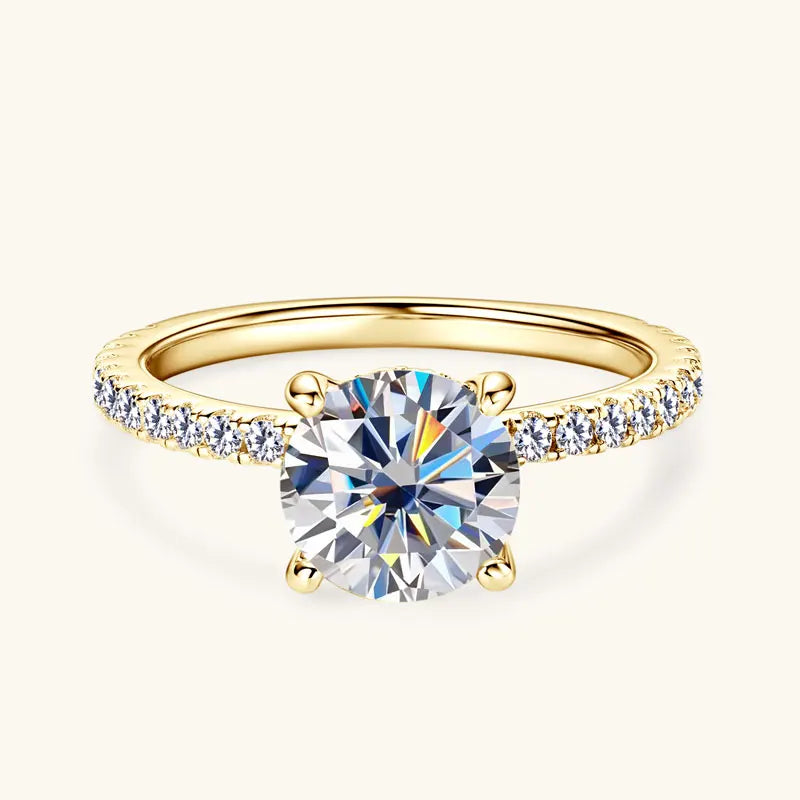 IOGOU 2CT Moissanite Engagement Wedding Ring for Women 925 Sterling Silver Rings Promise Finger Jewelry Sparking Lab Diamond 8mm