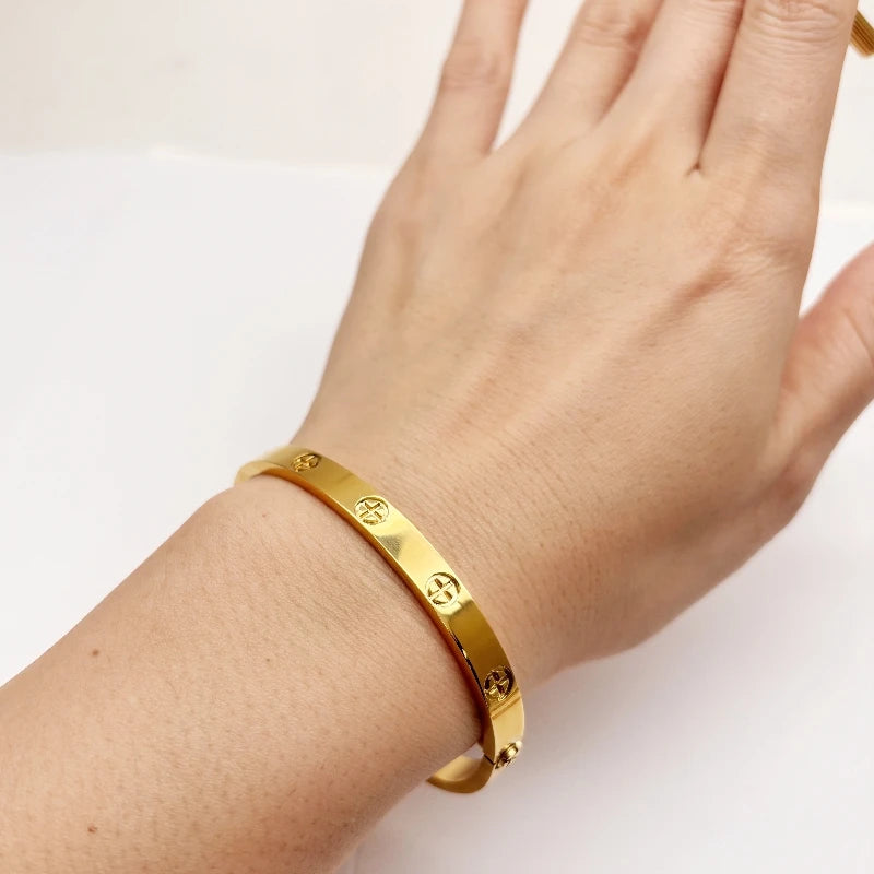 Luxury Brand Jewelry Fashion Stainless Steel Charm Luxury Jewelry LOVE Bangle SCREW Cartierred Bracelets
