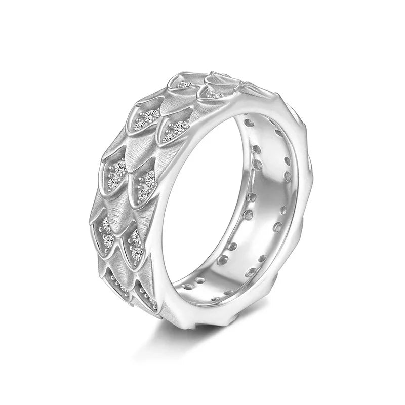 Luxurious 14K Gold Moissanite Ring Brushed Minimalist Unique Platinum Pt950 Rings for Women Fine Jewelry Gift