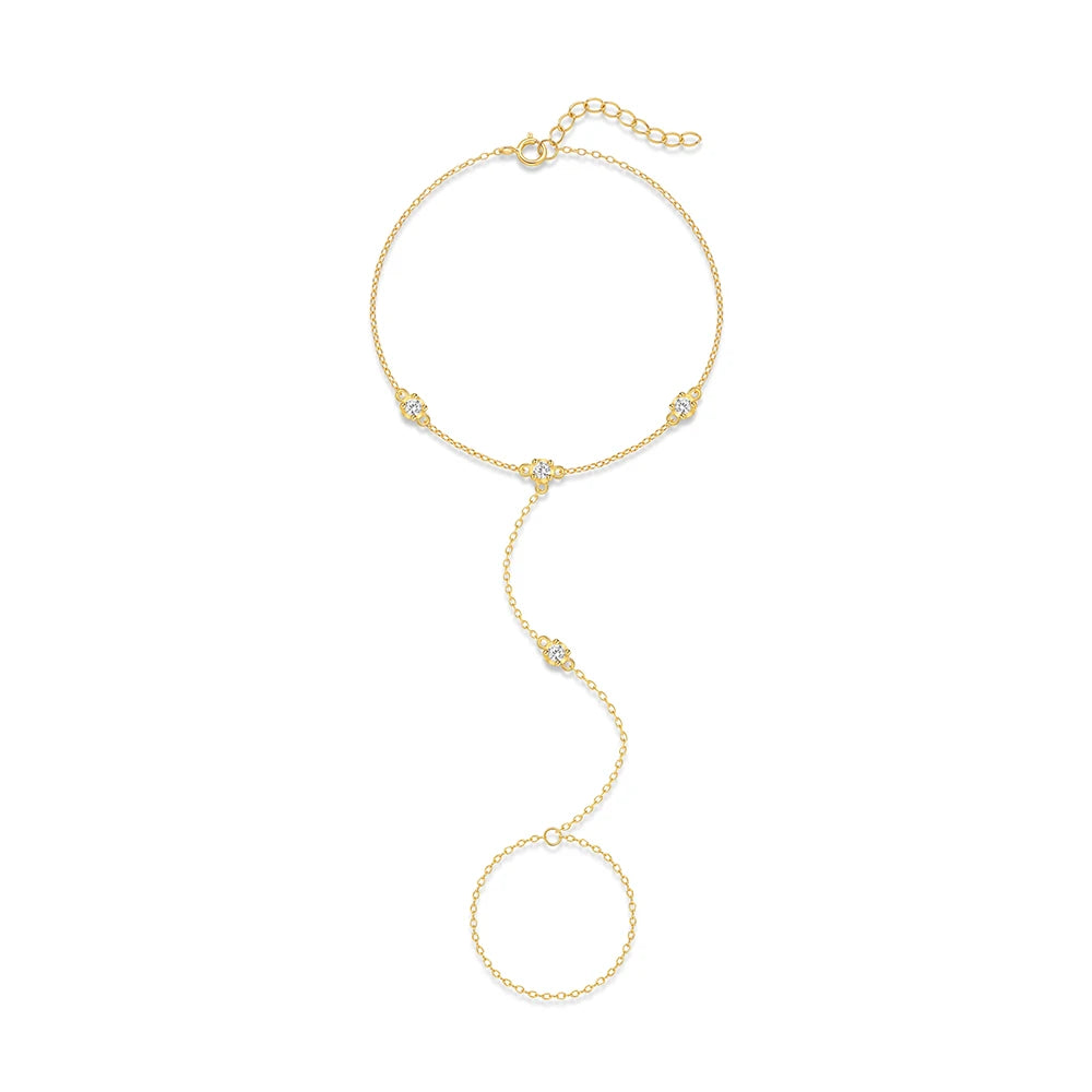 AIDE Female Anklets 925 Sterling Silver New Arrival Simple Design Summer Beach Fashion Long Chains Circle Ring Foot Anklet Jewel