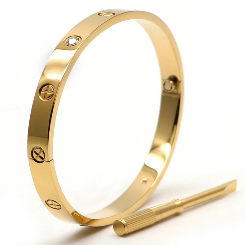 Luxury Brand Jewelry Fashion Stainless Steel Charm Luxury Jewelry LOVE Bangle SCREW Cartierred Bracelets