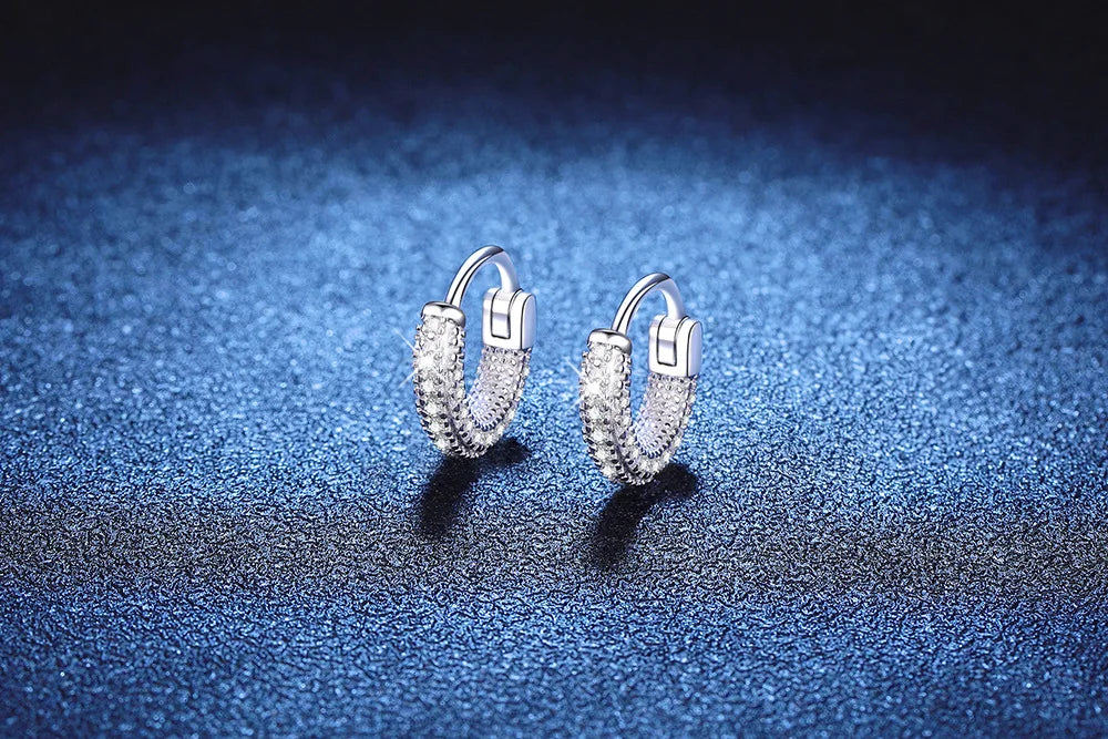 PT950 Platinum Inlaid 0.7 Carat Moissanite Earrings Light Luxury Versatile Women's Earrings Diamond Earrings PT950 Imprint
