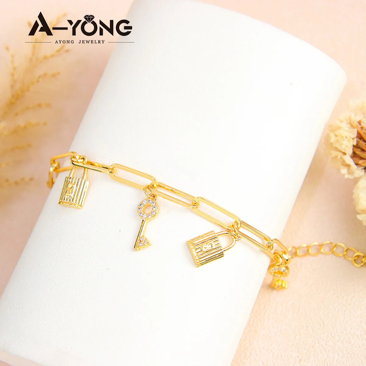 Dubai Fashion Bracelet 21k Gold Plated Arabic Elegant Hand Link Chains Italian Brazilian Woman Party Jewelry Gifts