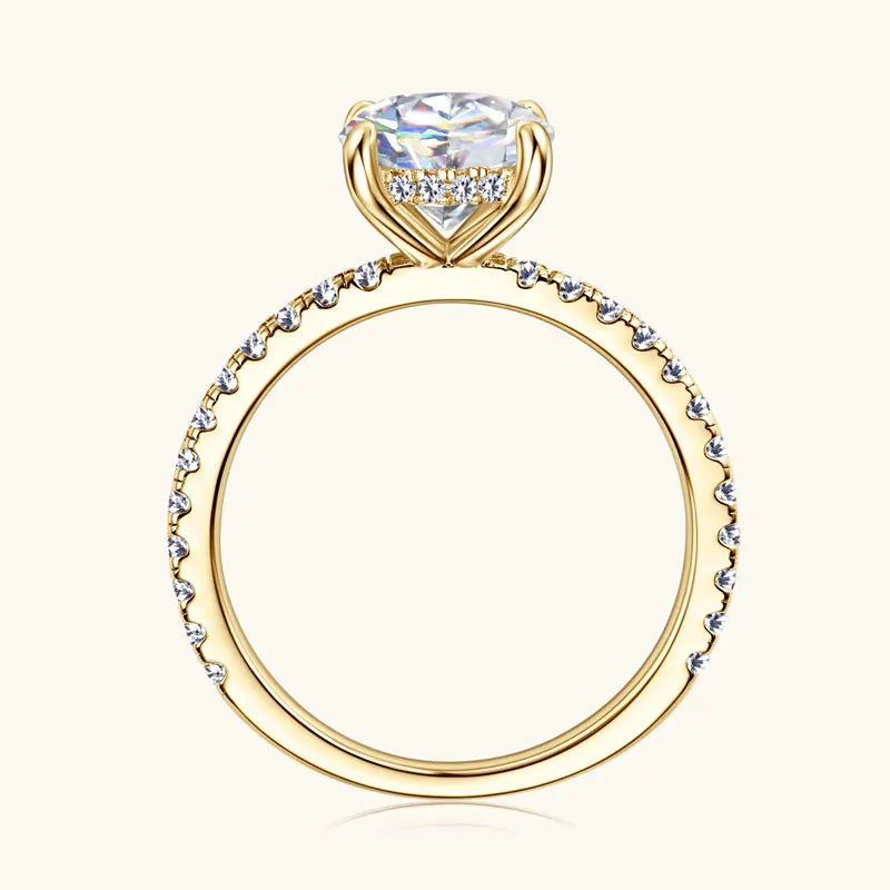 IOGOU 2CT Moissanite Engagement Wedding Ring for Women 925 Sterling Silver Rings Promise Finger Jewelry Sparking Lab Diamond 8mm