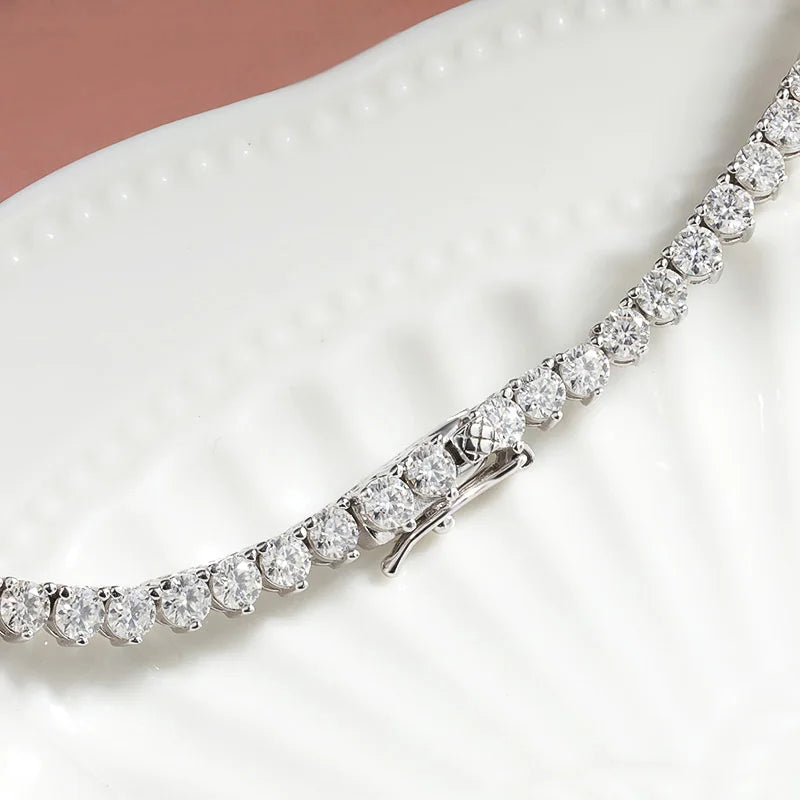 FCGJHW Full Diamond Gradient Zircon or Moissanite Tennis Necklace for Women Man Party Jewelry 925 Sterling Silver Chain 2026