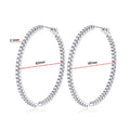 KNOBSPIN Moissanite Loop Earrings for Women 925 Sterling Sliver 1.2mm D vvs1 Lab Grown Diamond Ear Studs Fine Jewelry Gift