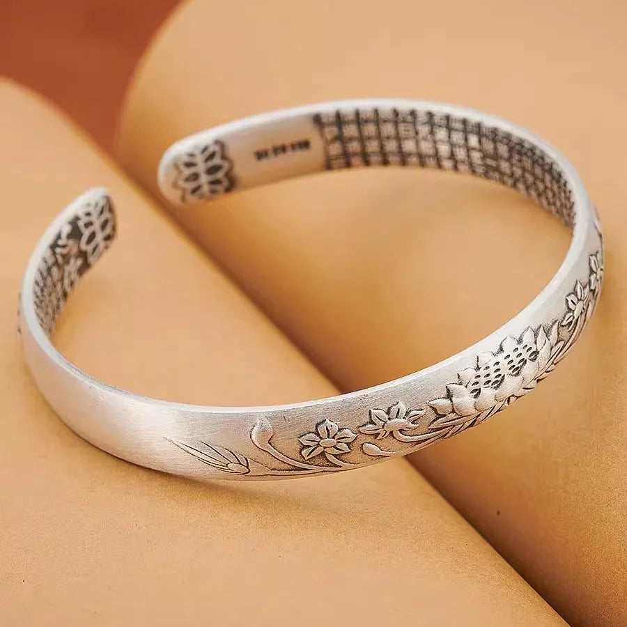 Bracelet Hot Sale Fashion 925 Sterling Silver Round Bangles Trendy Simple Big Bangle for Women Jewelry Gift