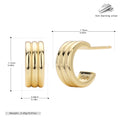 Fashion Earrings S925 Sterling Silver Plated with 18K Gold Ear Studs for Woman Party Jewelry Gift