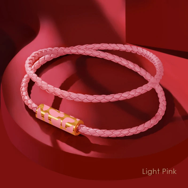 Classics Leopard Bracelets Double Layer Bracelets for Women Stainless Steel Leather Bracelet Female Fashion Jewelry Couple Gift