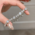 New Exquisite Vintage Full Moissanite Bracelets for Women Luxury 18k Gold Plated Lady's Original Bubble Diamond Link Bracelets