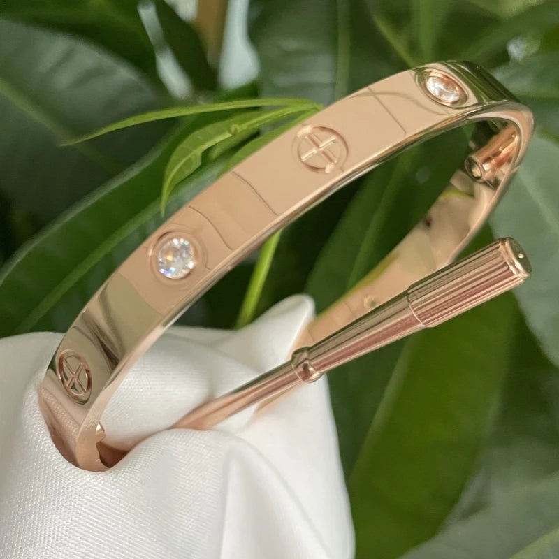Luxury Brand Jewelry Fashion Stainless Steel Charm Luxury Jewelry LOVE Bangle SCREW Cartierred Bracelets