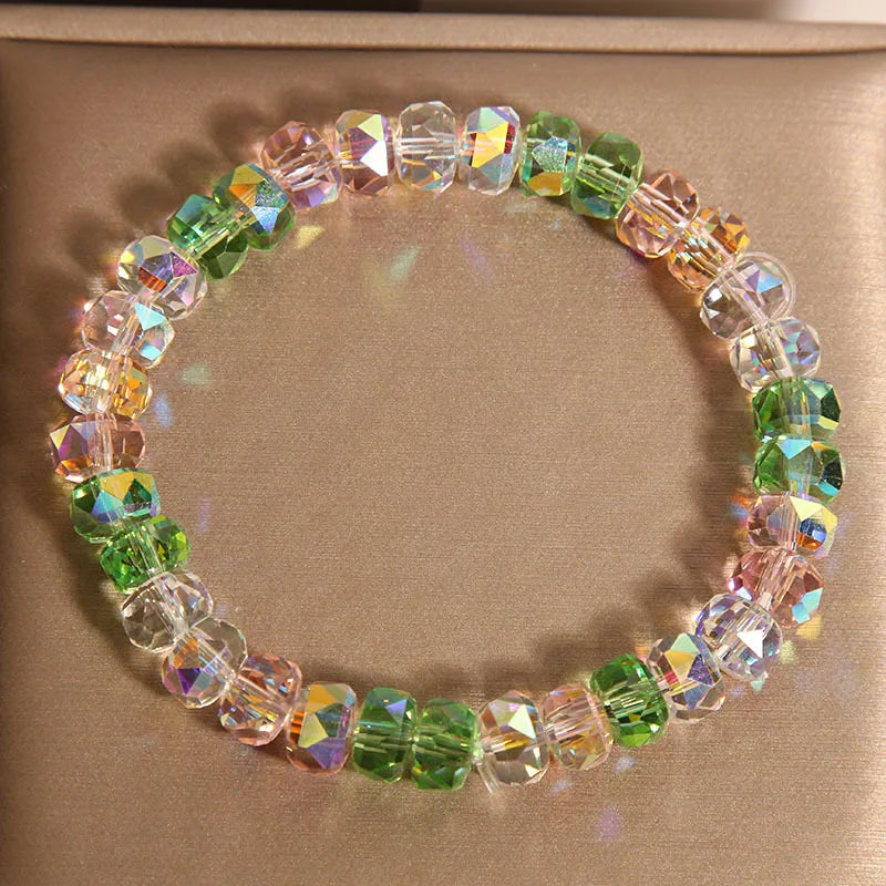 Rainbow Bracelet Women Light Luxury Niche Exquisite High-End Feel Dopamine Crystal Bracelet Gift For Students And Best