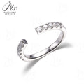 Open Ring All Lab Grown Diamond Round Cut Real 10K Gold Wedding Customized for Women Stackable Daily Charms Holycome Jewelry