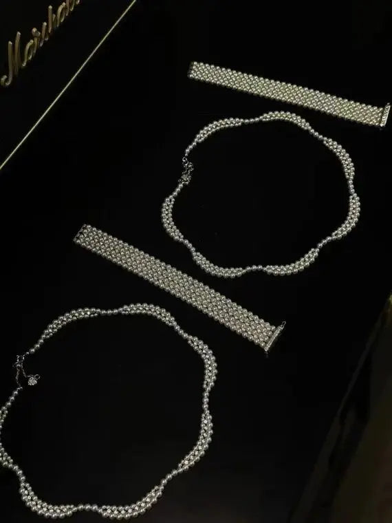Certificated Gorgeous 925 Silver Aurora Luster Natural Pearls Moissanite Diamond Lace Choker Necklace Women Collar High Jewelry