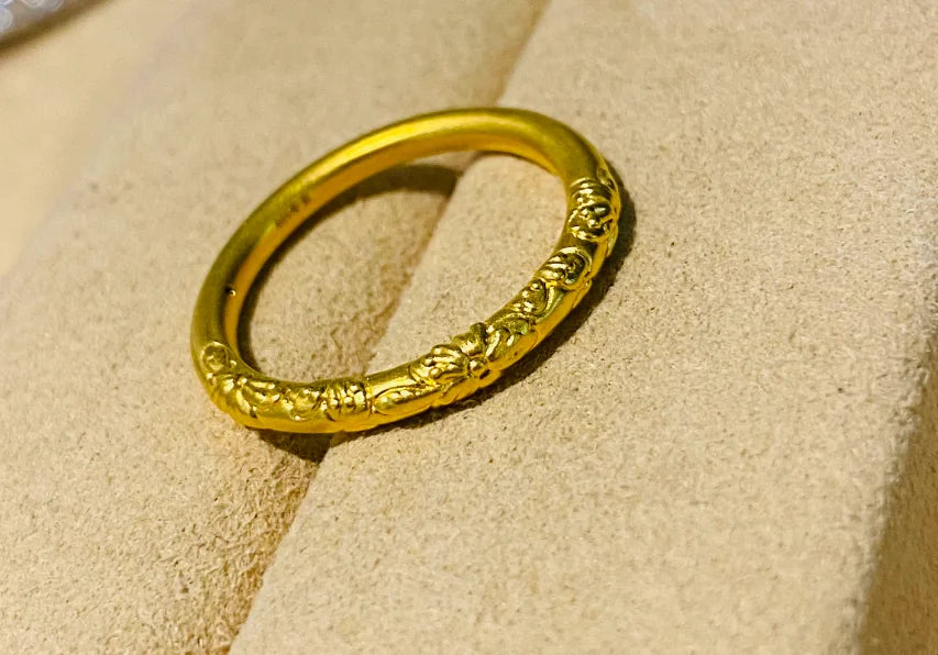 24k pure gold finger rings 3d hard gold jewelry 999 real gold wedding rings for women