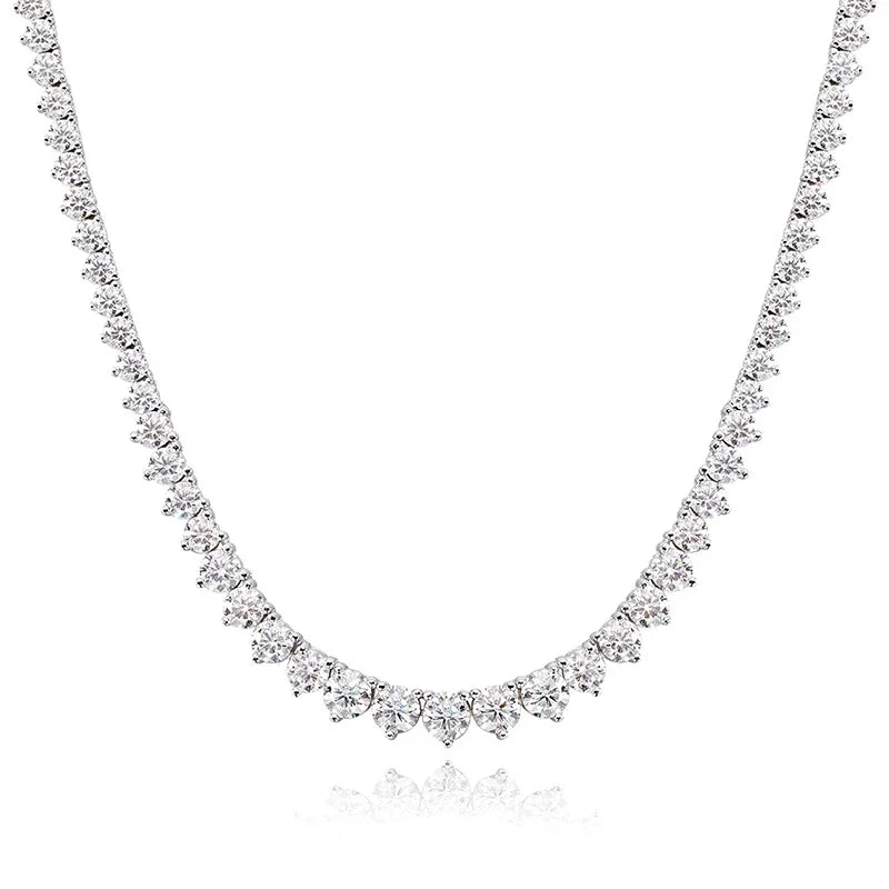 FCGJHW Full Diamond Gradient Zircon or Moissanite Tennis Necklace for Women Man Party Jewelry 925 Sterling Silver Chain 2026