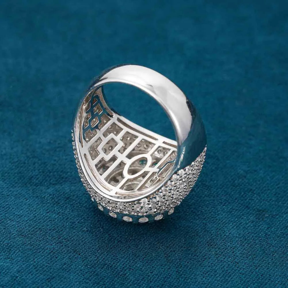 ICEBLING Full Moissanite Rings for Men Hip Hop Jewelry Original 925 Sterling Silver VVS Diamond Rings Gift