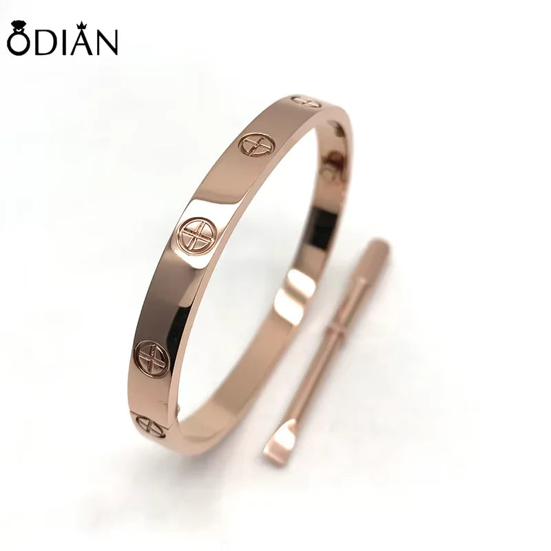 Luxury Brand Jewelry Fashion Stainless Steel Charm Luxury Jewelry LOVE Bangle SCREW Cartierred Bracelets
