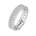 MUSHAN Luxury Jewelry Square Rainbow Gemstones Ring for Women 925 Sterling Silver Rings Bands S925 Luxury Fine Jewelry