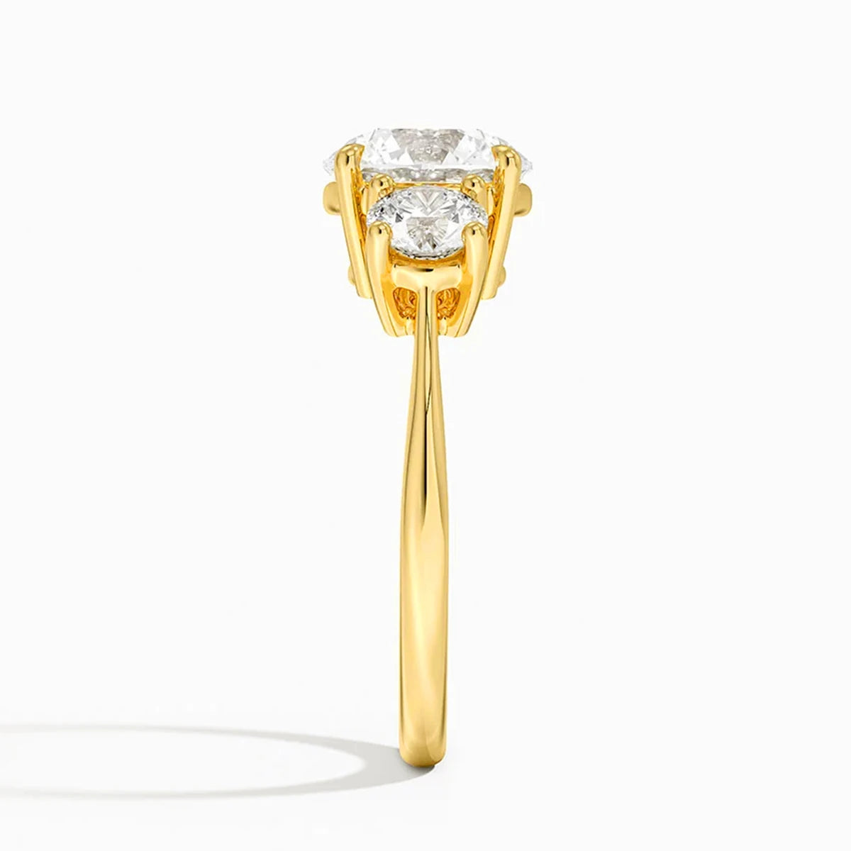 100% Real 14K Gold Engagement Rings 3ctw Moissanite Diamond Wedding Band Woman Valentine's Day Gift Hollow Gold Ring Jewelry