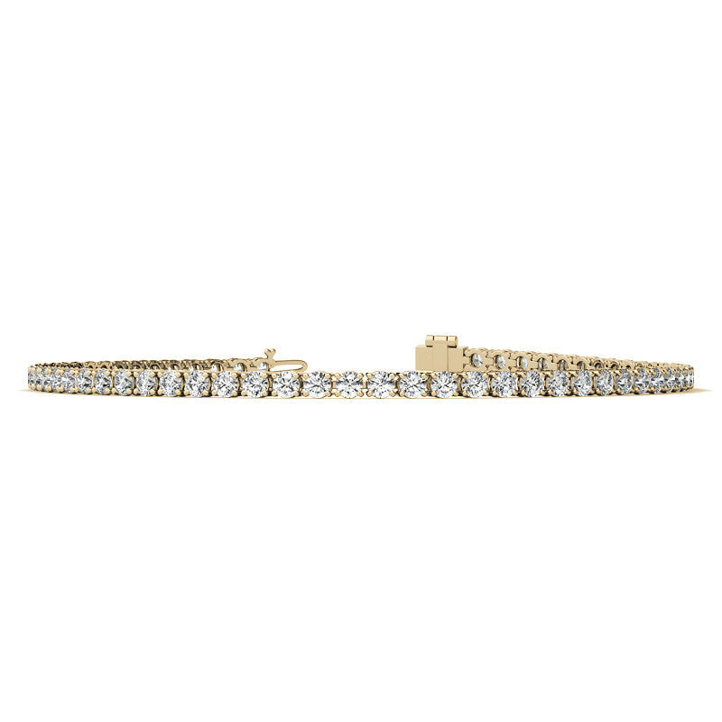 3.50 CTW Lab Grown Diamond Tennis Bracelet  in 14kt White/Yellow Gold (G/VS) AGI Certified