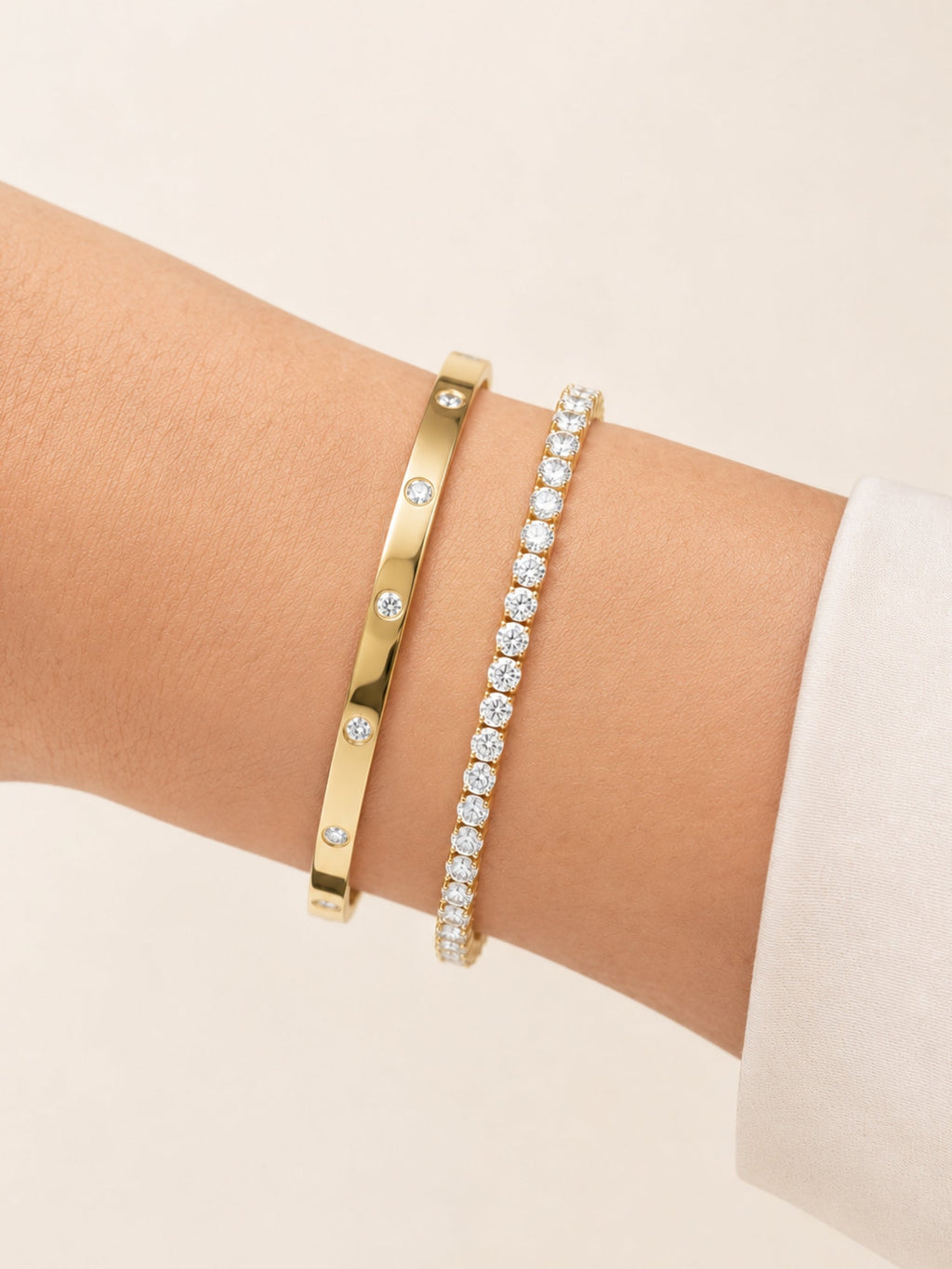 Gold Filled Diamond Bangle
