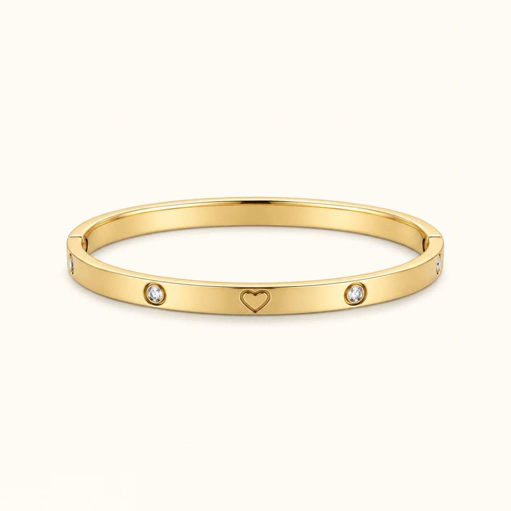 Gold Filled Heart Bangle