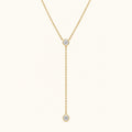Gold Filled Bezel Lariat Necklace