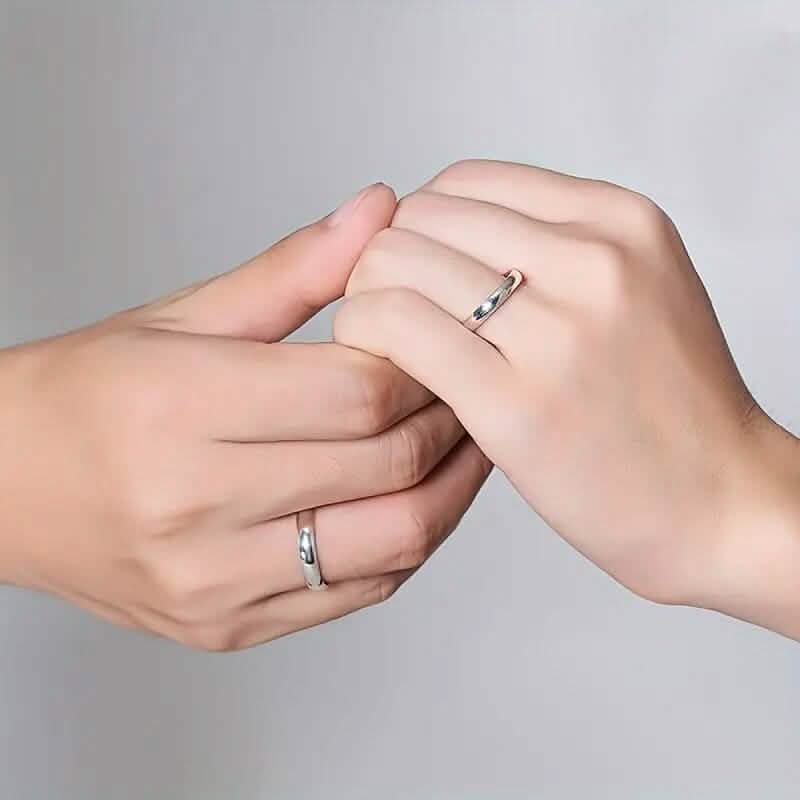 Silver Tone Classic Domed Wedding Band Ring