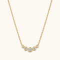 Heart Made of Gold 14K Gold-Filled Bezel Cluster Necklace