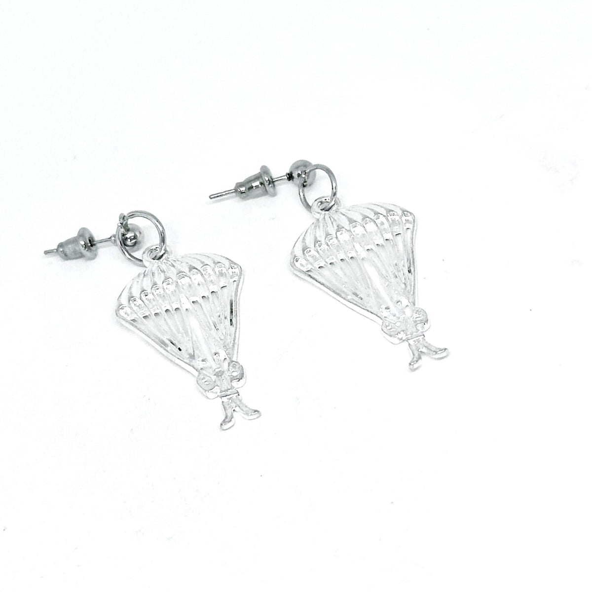 Parachutist Earrings Skydiver Dangle Earrings Adventure Jewelry Gift Freefall Statement Earrings Quirky Handmade Gift Gift For Her Friend