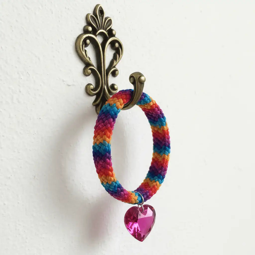Macrame Tie-Dye Leather Crystal Bracelet