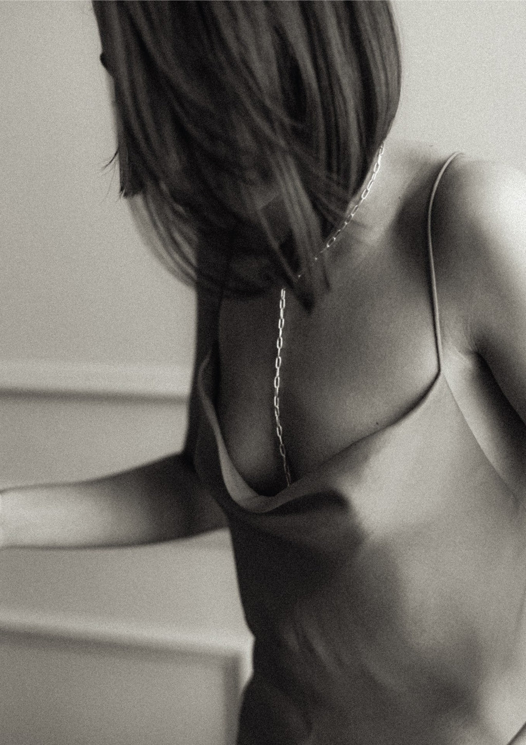Paper Clip Y-Necklace Silver